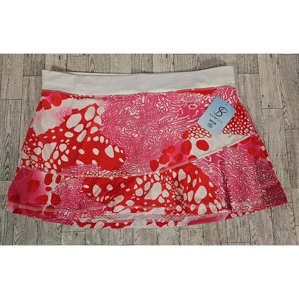 Sofibella Tennis Skirt Skort 2X Airflow Pickleball Golf Pink 14" Style #7067 NEW